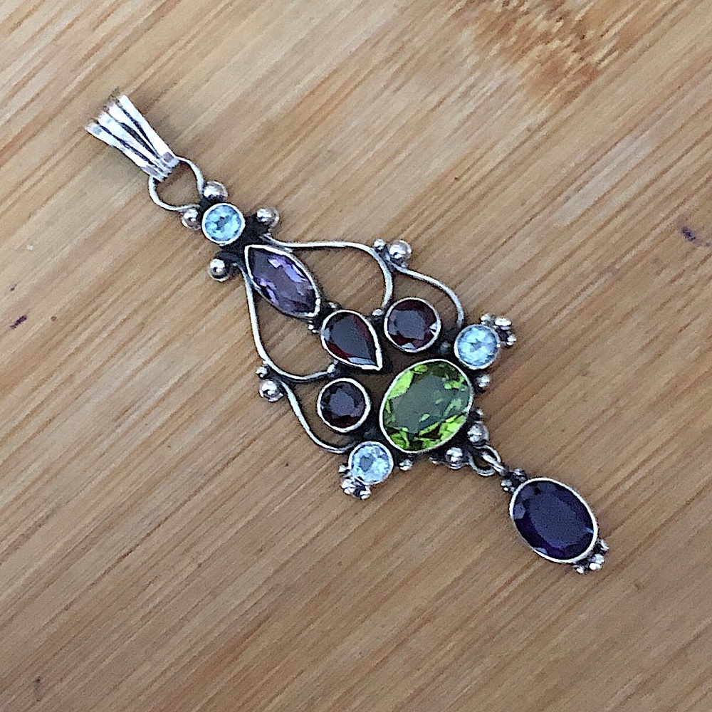 $92 Vintage Chandelier Pendant Sterling Silver 925